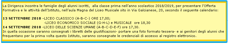 notifiche famiglie classi prime