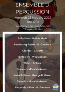 Locandina saggio 23 maggio 2025